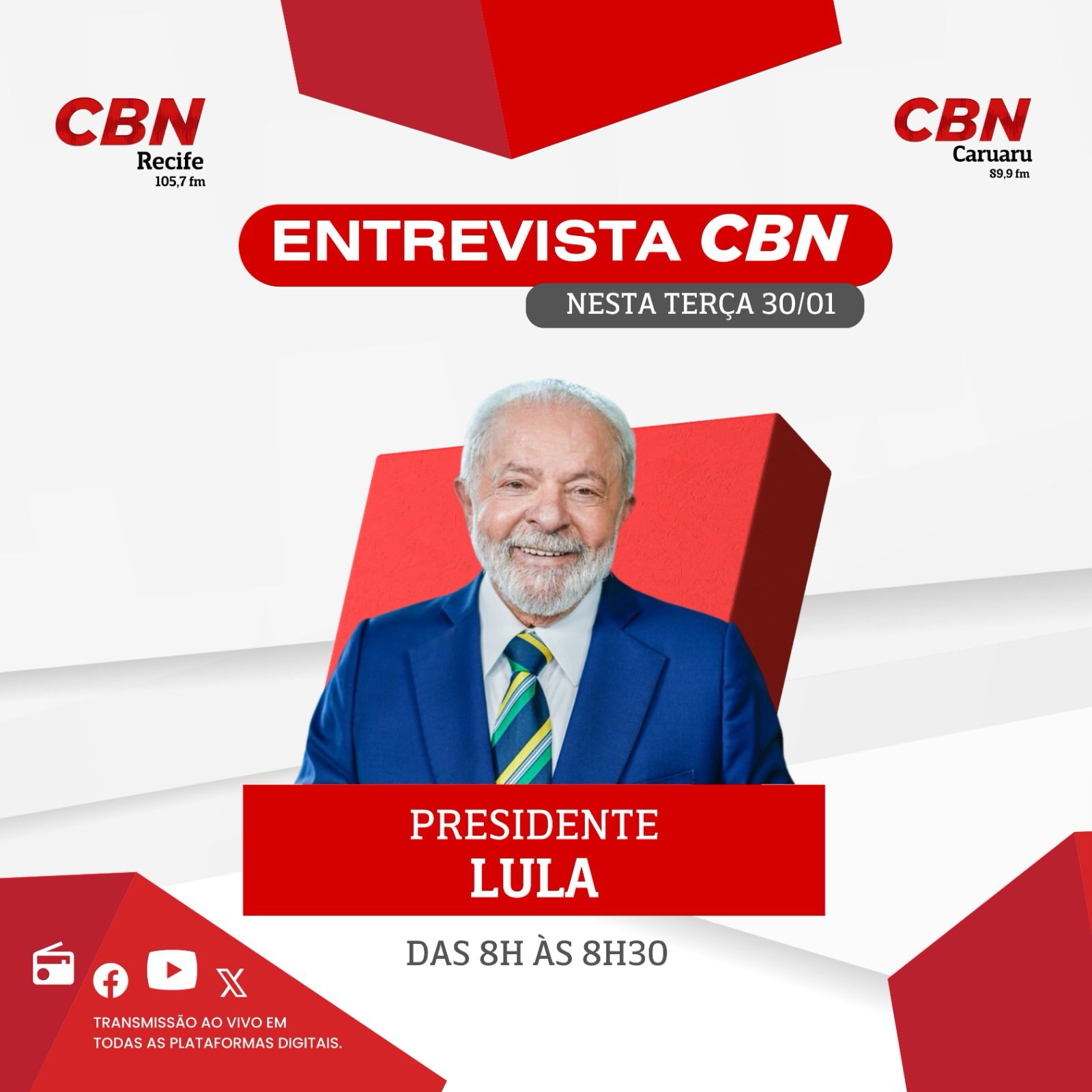 Confira o pool de rádios que retransmitirão a entrevista com Lula nesta ...