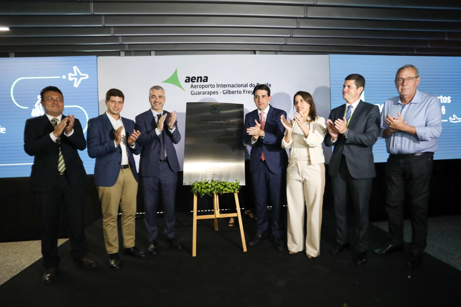 Na inauguração da nova etapa do Aeroporto do Recife, Raquel Lyra diz