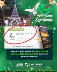 Ministério do Turismo inclui o Natal Luzes da Esperança 2023 de Arcoverde no Calendário Nacional de Eventos