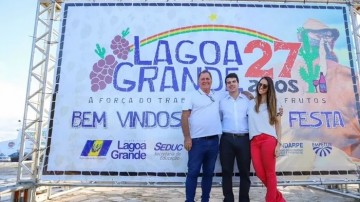 Antonio Coelho e vice-prefeita celebram aniversário de Lagoa Grande e visitam obras