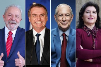 DataFolha: Lula tem 45%, Bolsonaro 34%, Ciro 7% e Tebet 5%