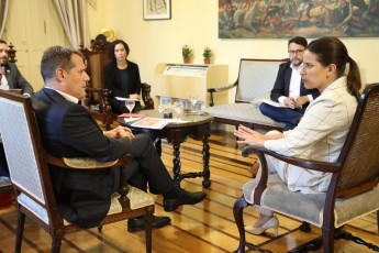 Governadora recebe embaixador da Suíça, Pietro Lazzeri