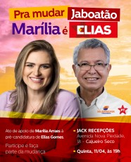 Marília comanda ato de apoio do Solidariedade a Elias no Jaboatão