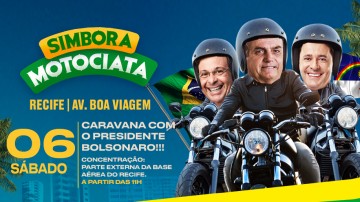 Anderson, Gilson e Izabel divulgam motociata com Bolsonaro no Recife