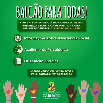 Secretaria da Mulher de Caruaru disponibiliza serviços para a população