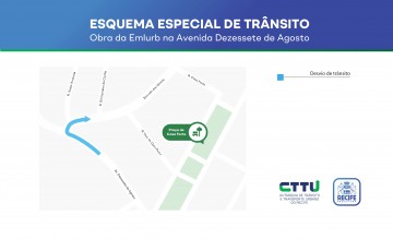 CTTU cria esquema especial de trânsito para intervenção de drenagem na Avenida 17 Agosto