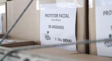 FIEPE doa 1.400 máscaras face shield para profissionais de saúde em Caruaru