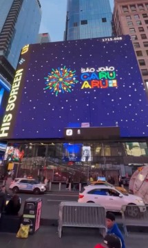Festa Junina de Caruaru é destaque na Times Square, em Nova York