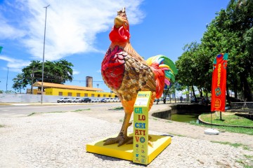 Com 12 esculturas gigantes, Rota do Galo Criativo é inaugurada no Centro do Recife