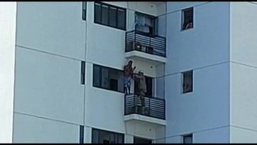 Homem escala 11 andares de um prédio no Rosarinho