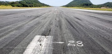 Mesmo após obra emergencial de recuperação, pista do Aeroporto de Noronha está em “situação igual ou abaixo de ruim”, segundo relatório