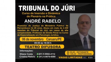 Caruaru recebe curso Tribunal do Juri 