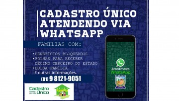 Bolsa Família de Riacho das Almas oferece atendimento via whatsapp