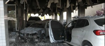 Incêndio atinge garagem de prédio e destrói três veículos no bairro da Iputinga