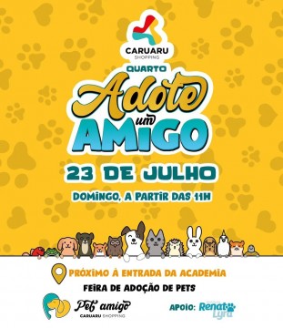 Feira de adoção animal acontecerá em Caruaru no domingo (23)