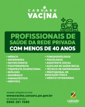 Prefeitura de Caruaru amplia vacinação contra a Covid-19 para novos grupos
