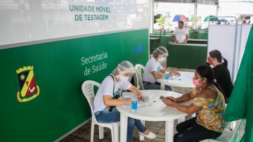 Em uma semana, unidade móvel de testagem realiza cerca de 450 testes em Caruaru
