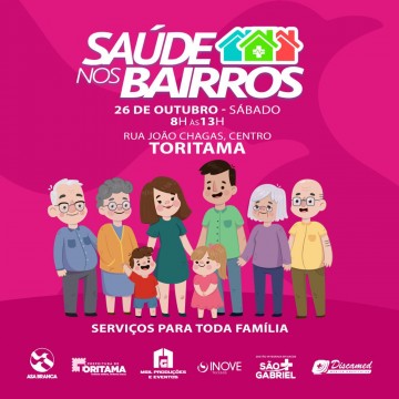 Projeto ‘Saúde nos Bairros’ será realizado em Toritama neste sábado (26), com serviços gratuitos