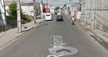 Obra interdita Rua Imperial no Recife