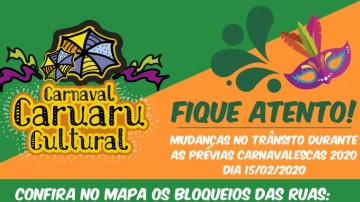 Mudanças nas paradas de ônibus, táxi e mototáxi para o Carnaval Caruaru Cultural 2020