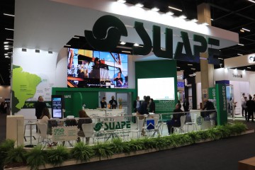O estande de Suape atrai visitantes na Intermodal South America