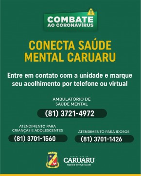 Prefeitura de Caruaru oferece serviço psicológico remoto para a população