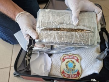 Mulher é presa com 10,6 quilos de maconha escondidos em bagagem no Aeroporto do Recife