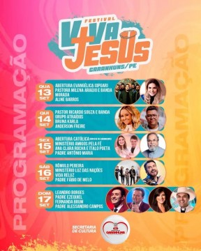 Festival Viva Jesus 2023 em Garanhuns apresenta programação completa