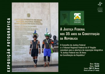TRF5 realiza exposição fotográfica em comemoração aos 35 anos da Constituição
