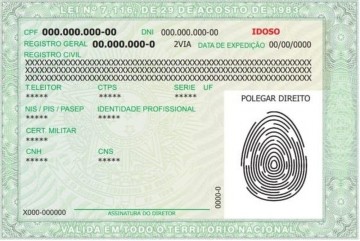 Novo modelo de carteira de identidade começa a ser emitido em PE nesta sexta 