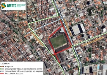 AMTTC divulga bloqueios para jogos no estádio ‘Lacerdão’, nesta quarta (31) e quinta (1º) pelo Estadual