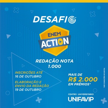UniFavip abre inscrições gratuitas para o Desafio Enem Action 2020