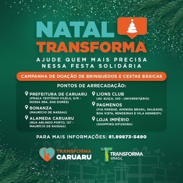 Transforma Caruaru lança campanha de Natal 2020 