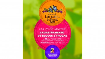 Cadastramento de blocos e troças para o Carnaval 2020 de Caruaru 