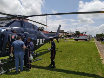 Trabalhador sofre grave acidente e é resgatado por helicóptero em Carpina