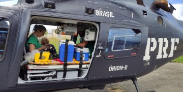 Coração para transplante é transportado de helicóptero de Caruaru ao Recife