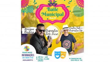Camocim de São Félix, realiza II Baile Municipal no próximo final de semana