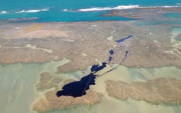 Nova mancha de petróleo é encontrada na Praia do Cupe, em Ipojuca