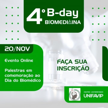UniFavip promove 4ª edição do B-day Biomedicina com inscrições gratuitas