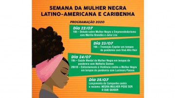 Semana da Mulher Negra Latino Americana e Caribenha será comemorada em Caruaru