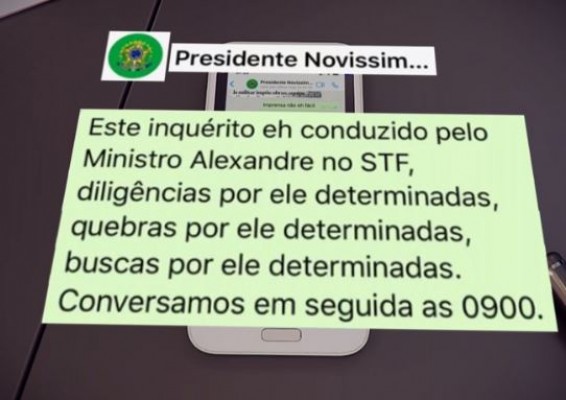 Mensagens do ex-ministro com o presidente e deputada Carla Zambelli (PSL) foram apresentadas no Jornal Nacional, da TV Globo
