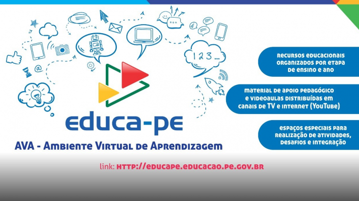 A iniciativa reúne materiais de apoio pedagógico e as videoaulas veiculadas em canais de TV aberta e internet através do Youtube