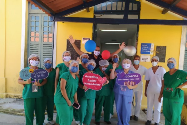 Também foi comemorada a milésima alta de paciente com a covid-19 no Hospital Universitário Oswaldo Cruz