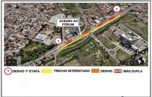 Inicialmente, o serviço será executado no trecho de 700 metros de extensão, que vai das imediações do viaduto da Ceasa até o acesso à Avenida Abdias de Carvalho