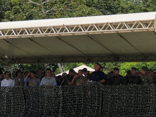 O presidente, Jair Bolsonaro, participou da solenidade realizada em Paudalho, Mata Norte