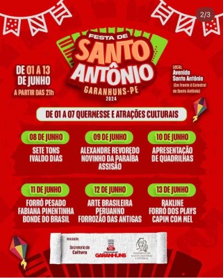 Evento será realizado na Avenida Santo Antônio, a partir das 21h