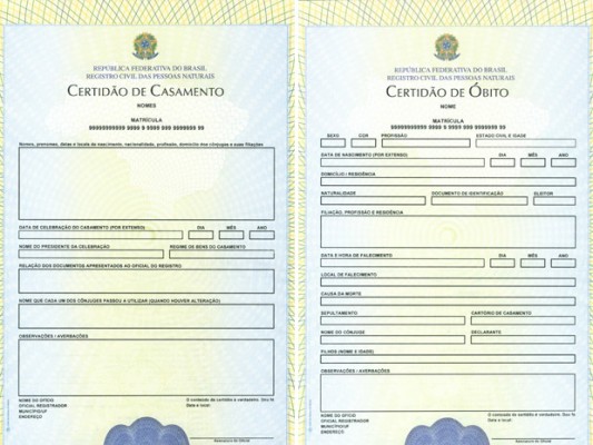 Segundas vias de certidões de nascimento, casamento e óbito serão realizadas de forma gratuita em Itaquitinga, Paulista e Limoeiro 