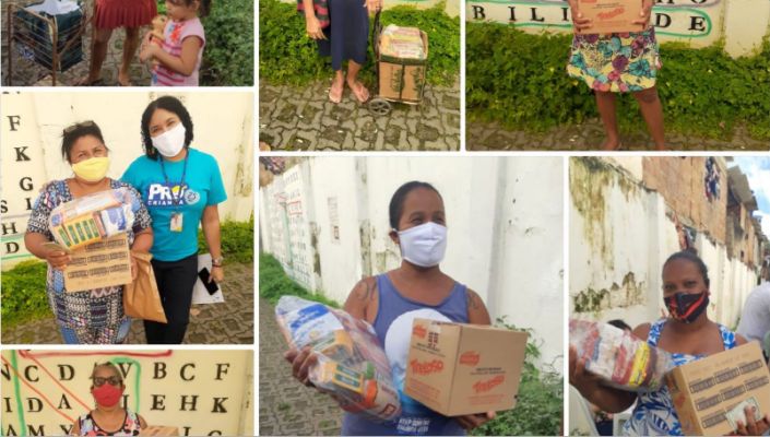 Desde o início da pandemia, já foram doadas mais de 3.000 cestas básicas e 500 bandejas de ovos pelas unidades da ONG 