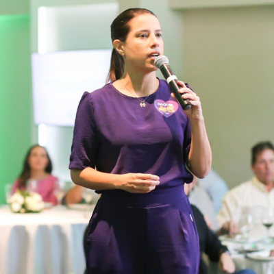 A candidata a governadora de Pernambuco participou de encontro com o Grupo de Líderes Empresariais (Lide), em Boa Viagem, Zona Sul do Recife