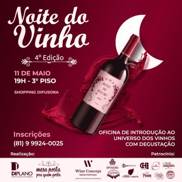 Inscrições abertas para a quarta edição da Noite do Vinho em Caruaru